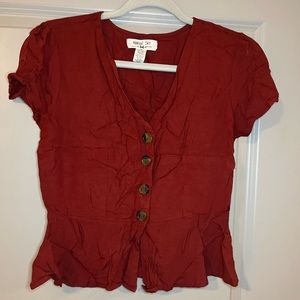 Midnight sky button up blouse size small